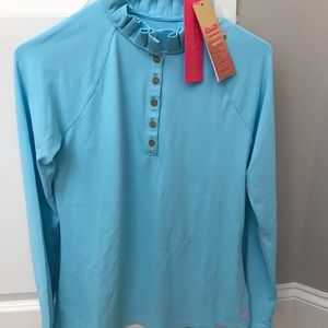 Lilly Pulitzer Luxletic ruffle collar top